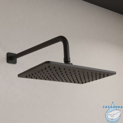 Душевая система с тропическим душем, ручным душем и изливом, черный матовый, Slide, IDDIS, SLIBL03i68