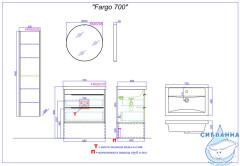 Тумба под раковину 70 см Aqwella Fargo FRG0107DB дуб балтийский