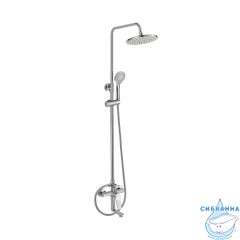 Душевая система с тропическим душем, хром глянцевый, Enjoy, Milardo, ENJSB3FM06