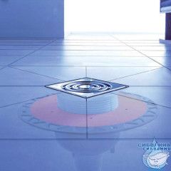 Дренажный трап для душа TECE DN 100 с вертикальным выходом 3607600 , с сухим затвором 3695006 с решеткой 3660001