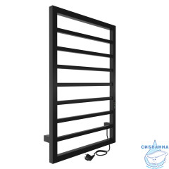 Полотенцесушитель электрический Indigo Crete (с таймером) 50х80 черный муар (с возможностью скрытого подключения, подключение R)