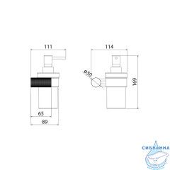 Дозатор для жидкого мыла, матовое стекло, нержавеющая сталь, Дюна (Duna), золото матовое, IDDIS, DUNMGG0i46