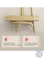 Душевая система Raglo 320 1 режим R22.26.03 (сатин золотой)