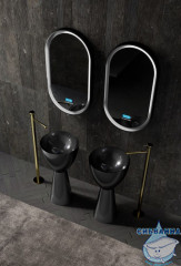 Раковина отдельностоящая карбоновая ABBER Karbon AK2003 черная