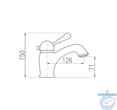 Смеситель для раковины Rav Slezak Лабе L526.5CMATC (без донного клапана) (черный)