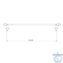Карниз для ванны Iddis Elegante 110-200 белый SRW0120i14