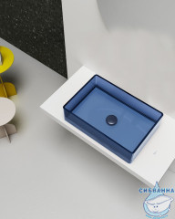 Раковина на столешницу 60 см ABBER Kristall AT2803Saphir