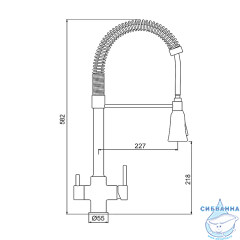 Смеситель для кухни Gappo G4398-66 (черный матовый)