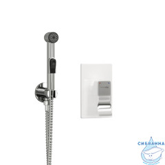 Встраиваемый смеситель с гигиеническим душем Wasserkraft A010657WHITE (хром/белый)