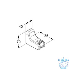 Держатель душа настенный Kludi Freshline 6455205-00 (хром)