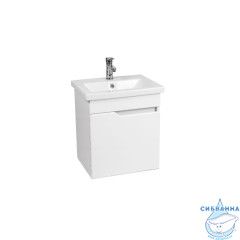 Тумба Viant Куба 50П с раковиной Como 50 белый