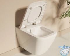 Унитаз подвесной безободковый Vitra Integra Square 7082B003-0075 с сиденьем Soft Close (микролифт)