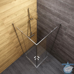 Душевое ограждение Тритон Каппа 90x90 профиль хром, стекло прозрачное Щ0000054220 (без поддона)