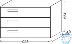 Тумба под раковину Jacob Delafon Rythmik 100 EB1310-G1C белый
