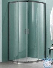 Душевое ограждение Aquatek AQ ARI RO 09020GM 90x90 профиль оружейная сталь, стекло прозрачное (без поддона)