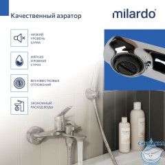 Смеситель для ванны Milardo Лип LEASB00M02 (хром)