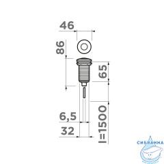 Пневматическая кнопка для измельчителя Omoikiri SW-01-GM 4996041 (вороненая сталь)