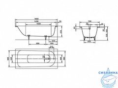 Стальная ванна Kaldewei Saniform Plus 372-1 160x75 standard