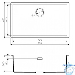 Кухонная мойка Omoikiri Yamakawa 75-U/I-WH 4993782