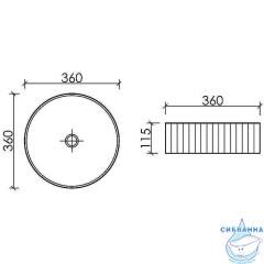  Раковина на столешницу 36 см Ceramicanova Element CN6057MB (черный матовый)