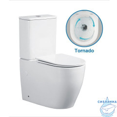 Унитаз напольный безободковый Azario Bonelle AZ-1229A с бачком и сиденьем Soft Close (микролифт)