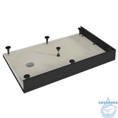 Поддон из литьевого мрамора Bas Страйк 120x80 черный