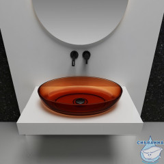 Раковина на столешницу 60 см ABBER Kristall AT2801Opal