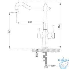 Смеситель для кухни GappoG4398-14 (хром)