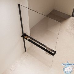 Walk-in Vincea Walk In HS 100 профиль черный, стекло прозрачное VSW-1HR100CLB