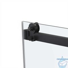 Душевое ограждение Vincea Комо софт 130x100 профиль черный, стекло прозрачное  VSR-1CS1013CLB