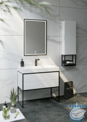 Тумба Aqwella Clarberg Logic 70 с раковиной Toledo 70 белый глянцевый