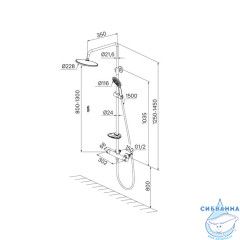 Душевая система с тропическим душем с термостатом, хром глянцевый, Kero, IDDIS, KERSB0Ti06