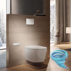 Инсталляция TECEspring Smart L с кнопкой смыва в комплекте с унитазом-биде TECEspring c сиденьем Soft close (микролифт) S955797