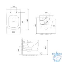 Унитаз подвесной, безободковый, Oxford, IDDIS, OXFRDSEi25