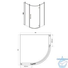 Душевое ограждение Azario Ontario 90x90 профиль золото, стекло прозрачное AZ-NBB2231-L 900 GOLD (без поддона)