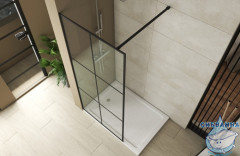 Душевое ограждение Encanto Belloblack 90 см профиль черный, стекло прозрачное EG090.5413B