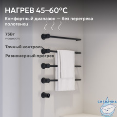 Полотенцесушитель электрический ABBER Charme AH4004MB черный матовый