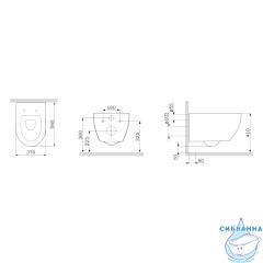 Унитаз подвесной AM.PM Awe C111700WH (без сиденья)