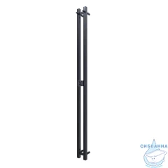 Полотенцесушитель электрический Terminus Duo 11х160 квадратная (с возможностью скрытого подключения) (черный муар)