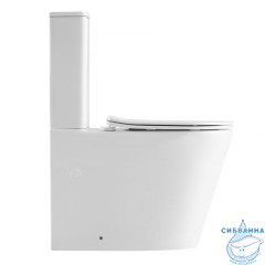 Унитаз напольный Abber Bequem AC1112TMW с бачком и сиденьем Soft Close (микролифт)
