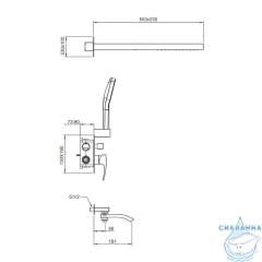 Душевая система Gappo 230 1 режим G7107-73 (золотой сатин)
