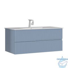 Тумба с раковиной ORKA Moonlight 120 подвесная, голубой матовый