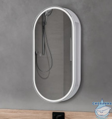 Зеркальный шкаф ABBER Kontur 50 AG6339S (белый)