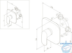  Встраиваемый смеситель для душа Am.Pm Sensation F3085000 (хром)