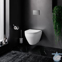 Инсталляция AM.PM с кнопкой смыва в комплекте с унитазом AM.PM Spirit V2.0 c сиденьем Soft close (микролифт) IS47031.701700