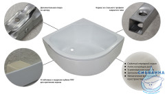 Акриловый поддон Triton 90x90 Щ0000014179