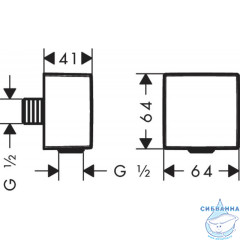 Шланговое подсоединение Hansgrohe 26455700