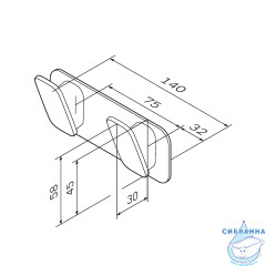 Крючок Am.Pm Inspire 2.0 A50A35600 двойной
