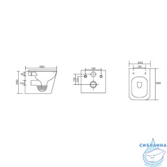 Инсталляци Calypso Beta с унитазом Calypso CS52UQ-TK c сиденьем Soft close (микролифт) B52UQ-TK-SET