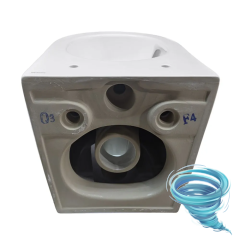 Инсталляция для унитаза Tece TECEspring с кнопкой смыва TECEspring черный матовый,  с унитазом Grossman GR-4455SQ (с сиденьем Soft Close (микролифт)